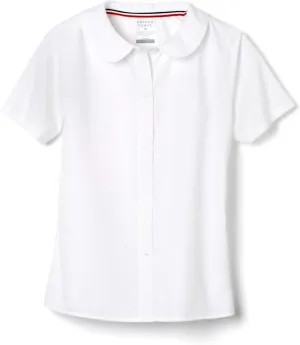 French Toast Girl's Short Sleeve Peter Pan Collar Blouse (Standard and Plus)
