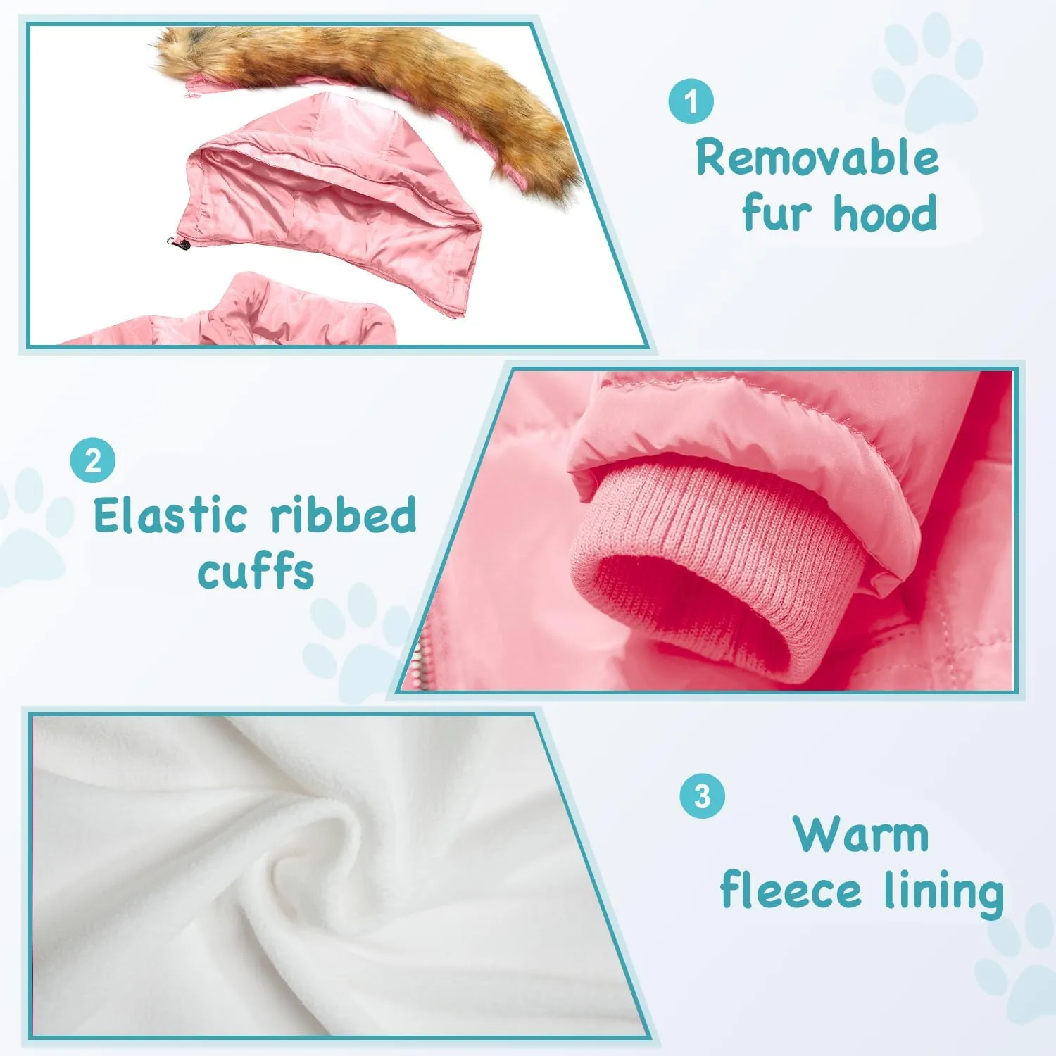 Garemcy Girls Winter Coat Long Warm Waterproof Fleece Lined Puffer Jacket With Detachable Hood & Fur Trim