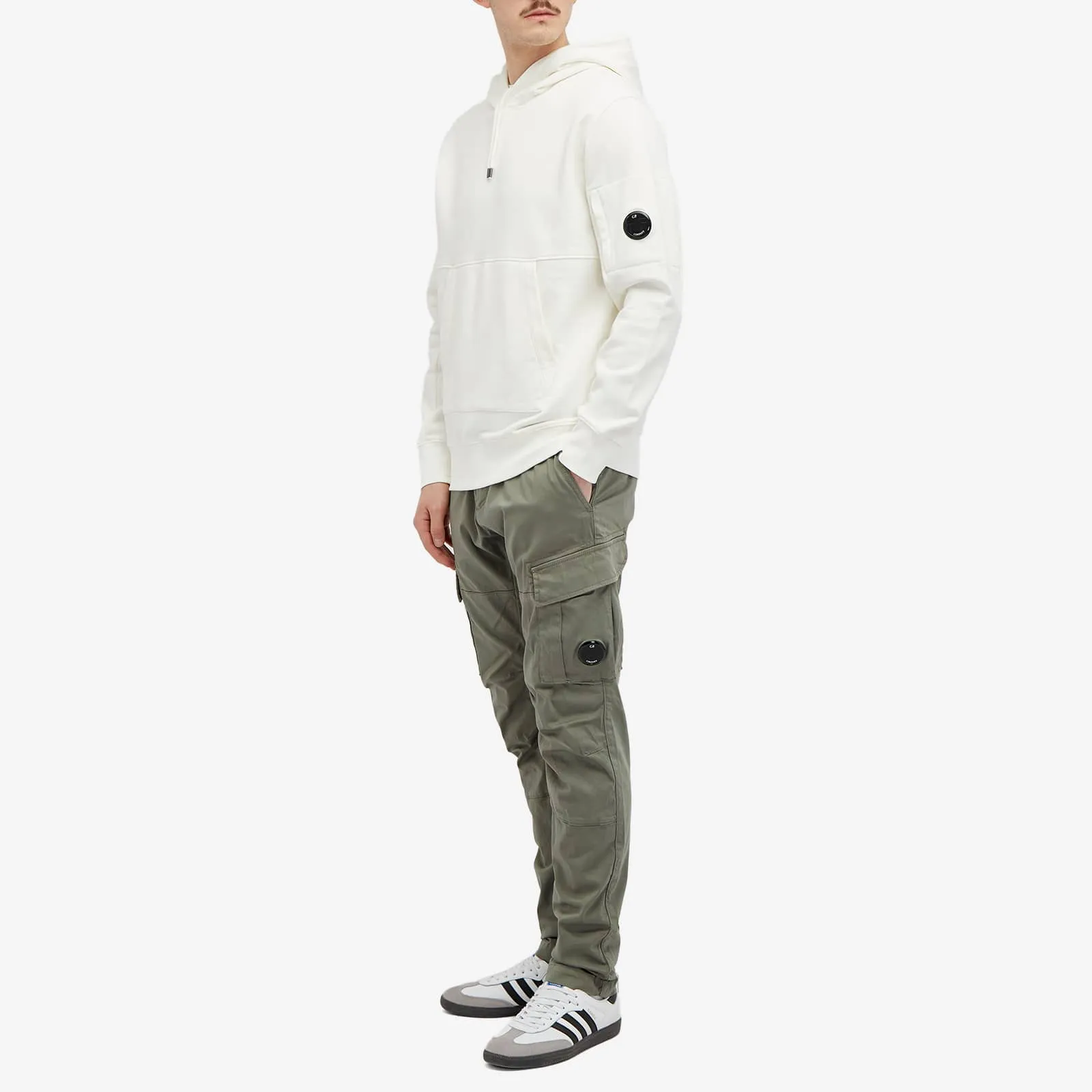 Hoodie C. Company Diagonal Raised Fleece in Gauze White