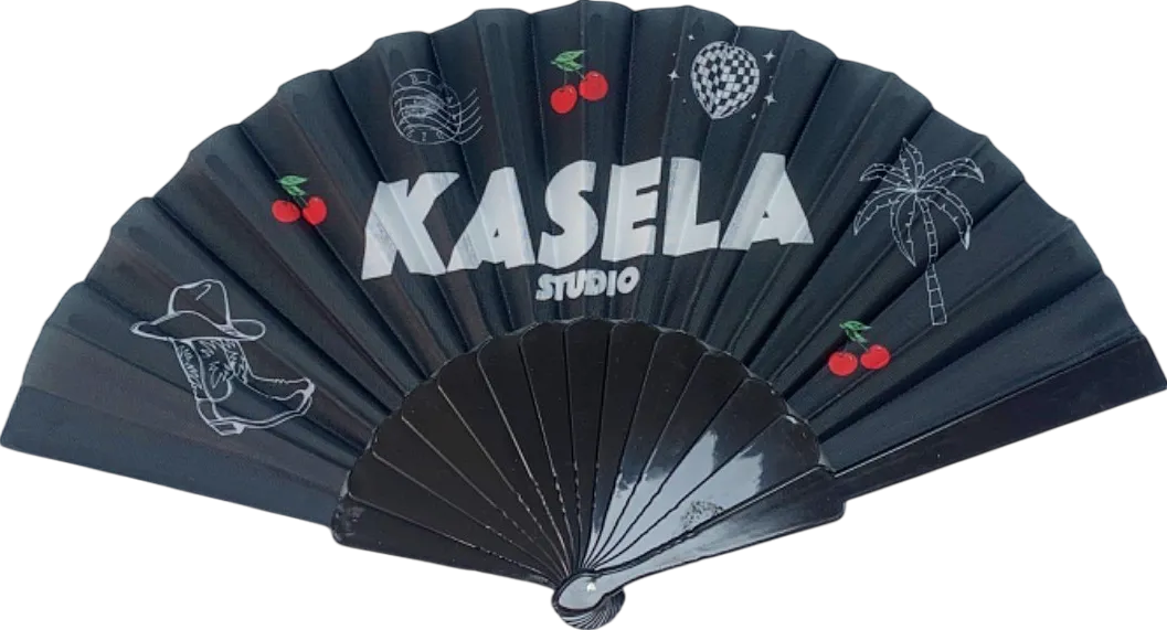 Kasela Studio Black Hand Fan