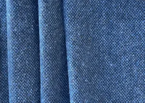 Lanificio di Pray Mid-Weight Elegant Myriad Melody of Blues Wool Tweed (Made in Italy)