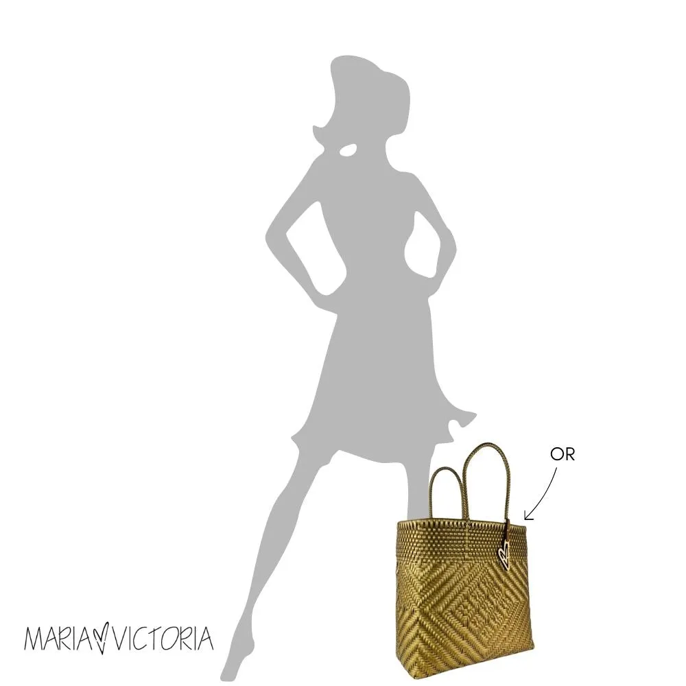 Maria Victoria | City Tote | Upcycled, Handwoven, Black&White Tote