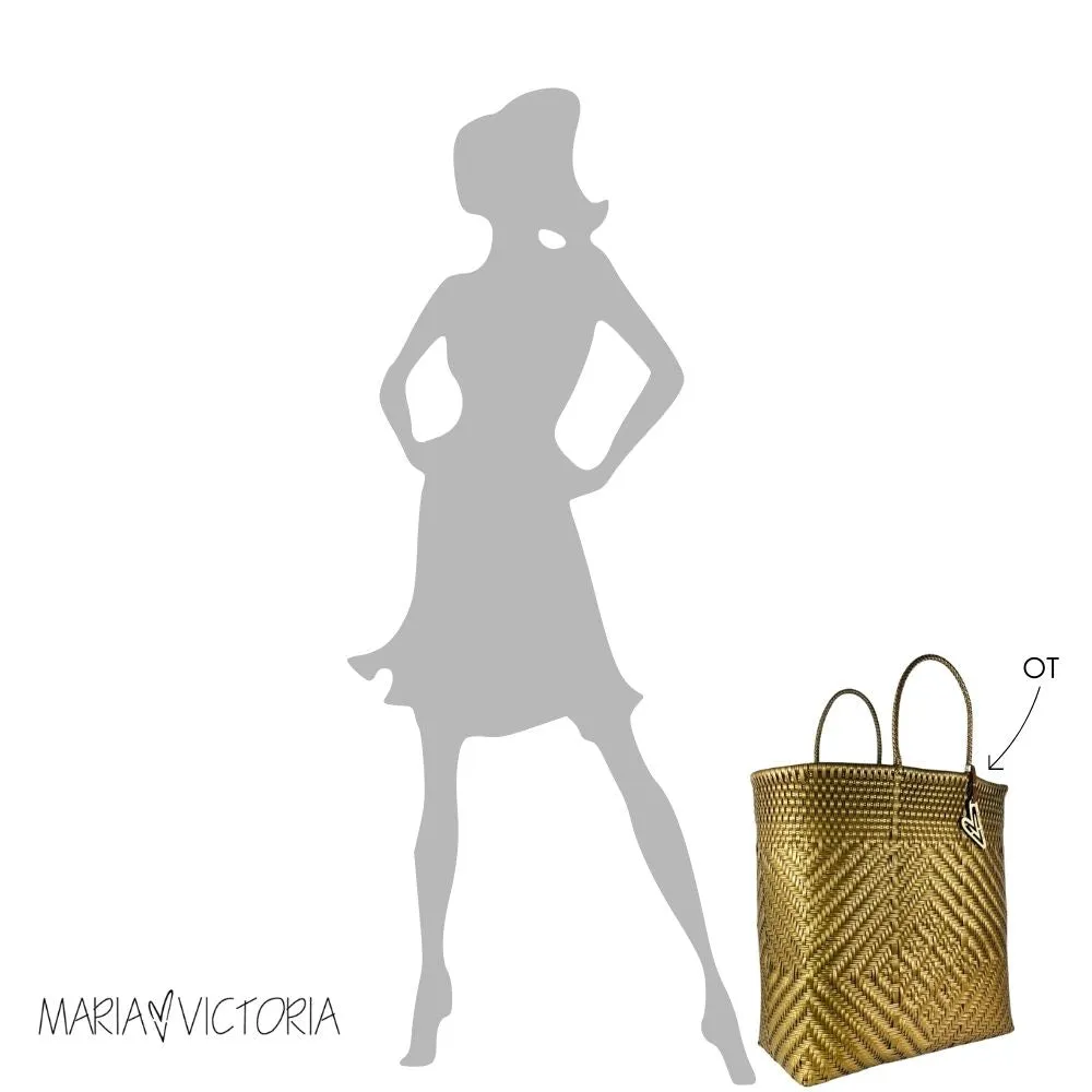 Maria Victoria | City Tote | Upcycled, Handwoven, Black&White Tote
