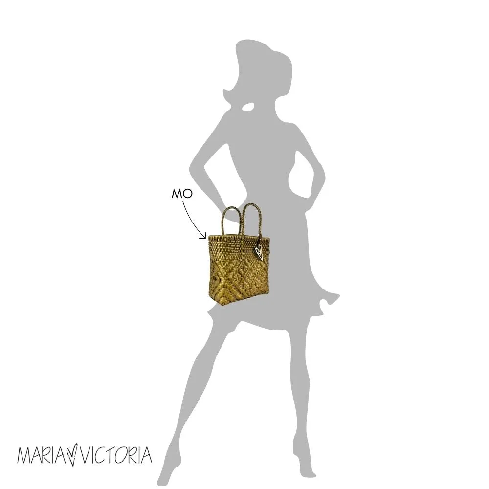 Maria Victoria | City Tote | Upcycled, Handwoven, Black&White Tote