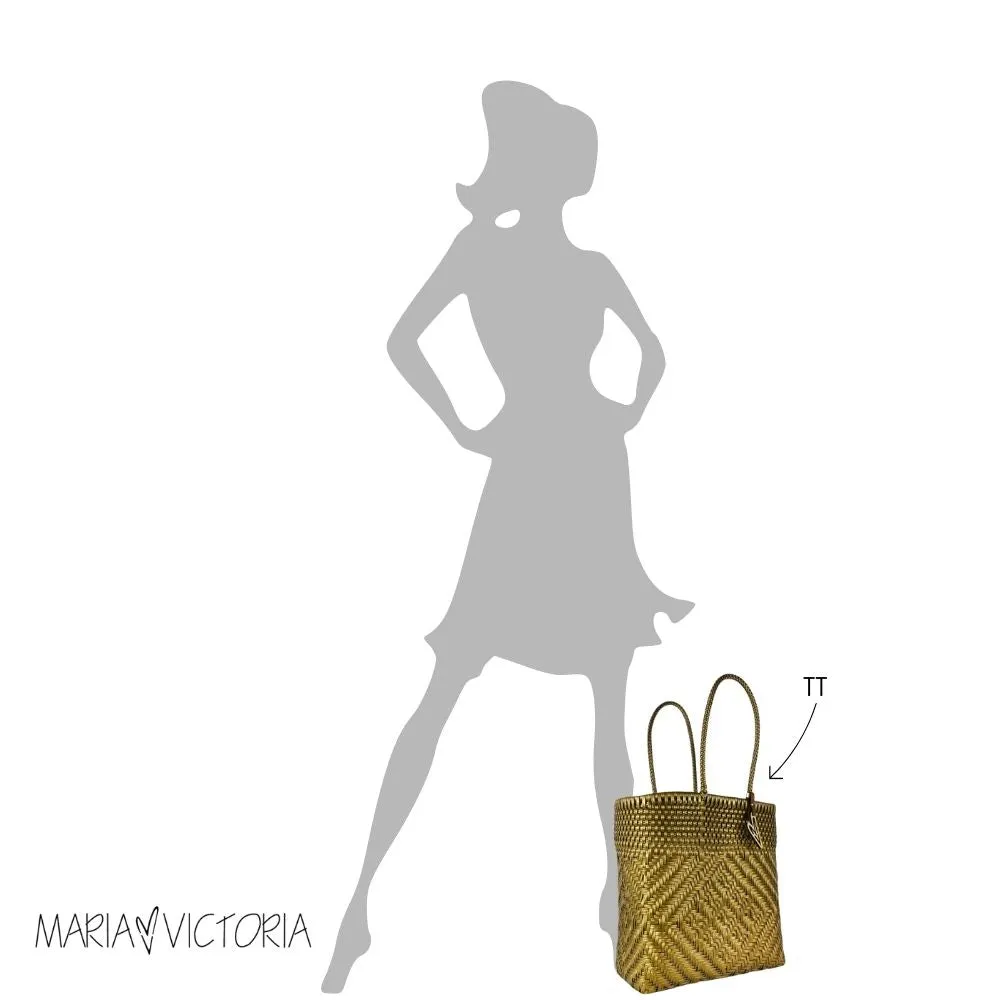 Maria Victoria | City Tote | Upcycled, Handwoven, Black&White Tote