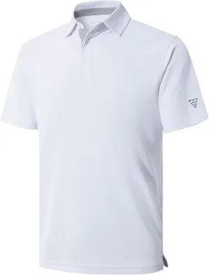 Mens Golf Shirt Short and Long Sleeve Moisture Wicking Dry Fit Performance Solid Casual Pique Golf Polo Shirts for Men