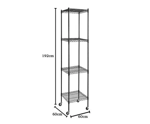 Modular Wire Storage Shelf 600 x 600 x 1800mm Steel Shelving