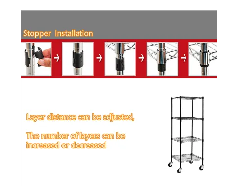 Modular Wire Storage Shelf 600 x 600 x 1800mm Steel Shelving