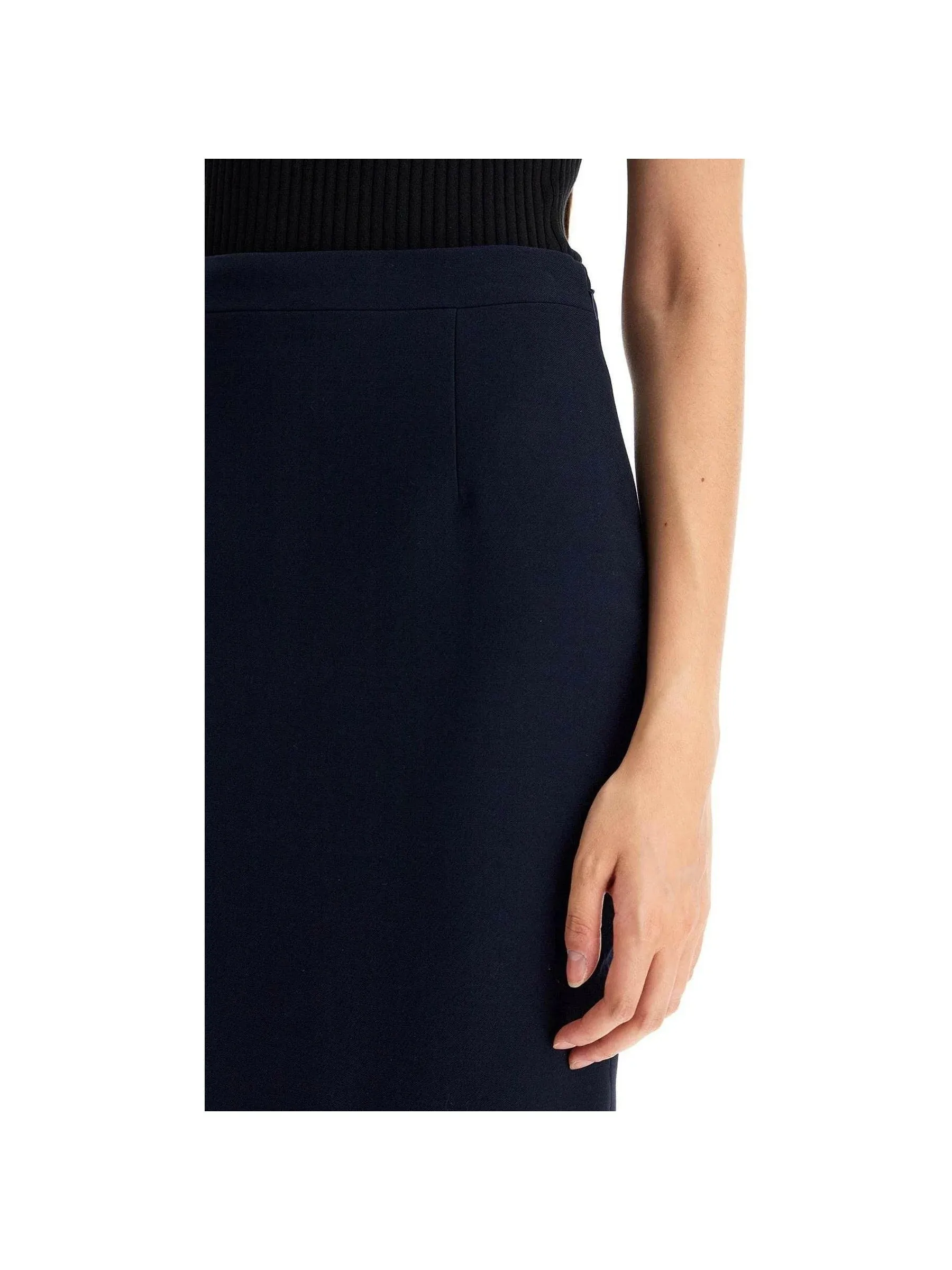Pencil Midi Skirt in Wool