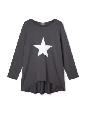 Robyn Top - Charcoal "Star"