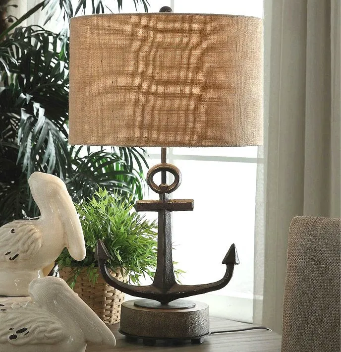 Rustic Anchor Table Lamp Set of 2