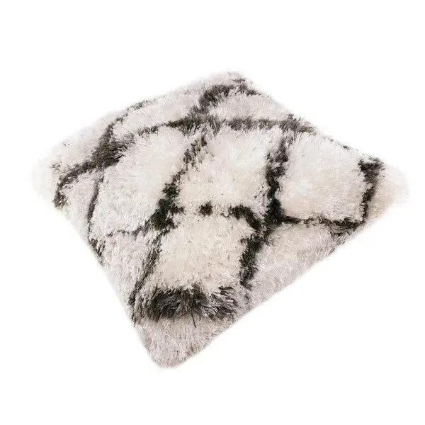 Shag 07753WLT White/Black Lattice Pillow