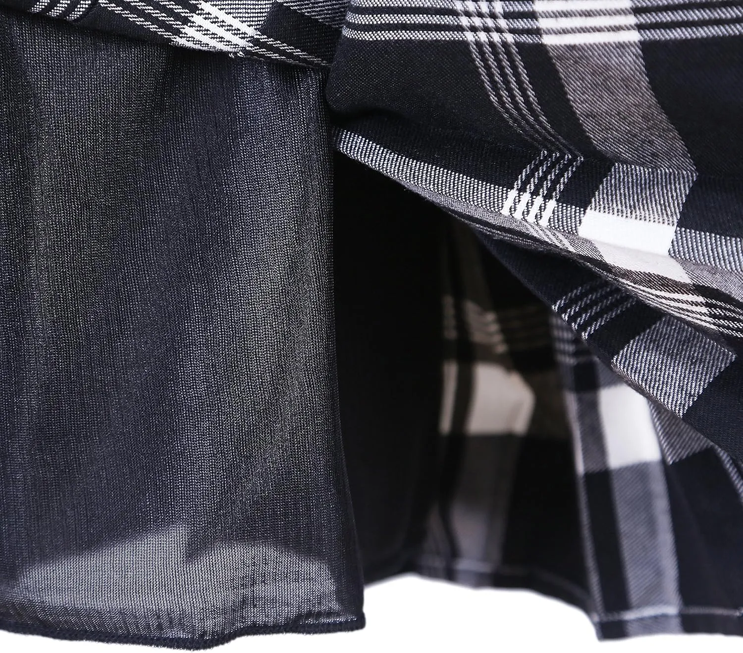 Women's Stretchy High Waist Tartan Pleated Mini Skirt Plaid Skater Skirts for Women and School Costume