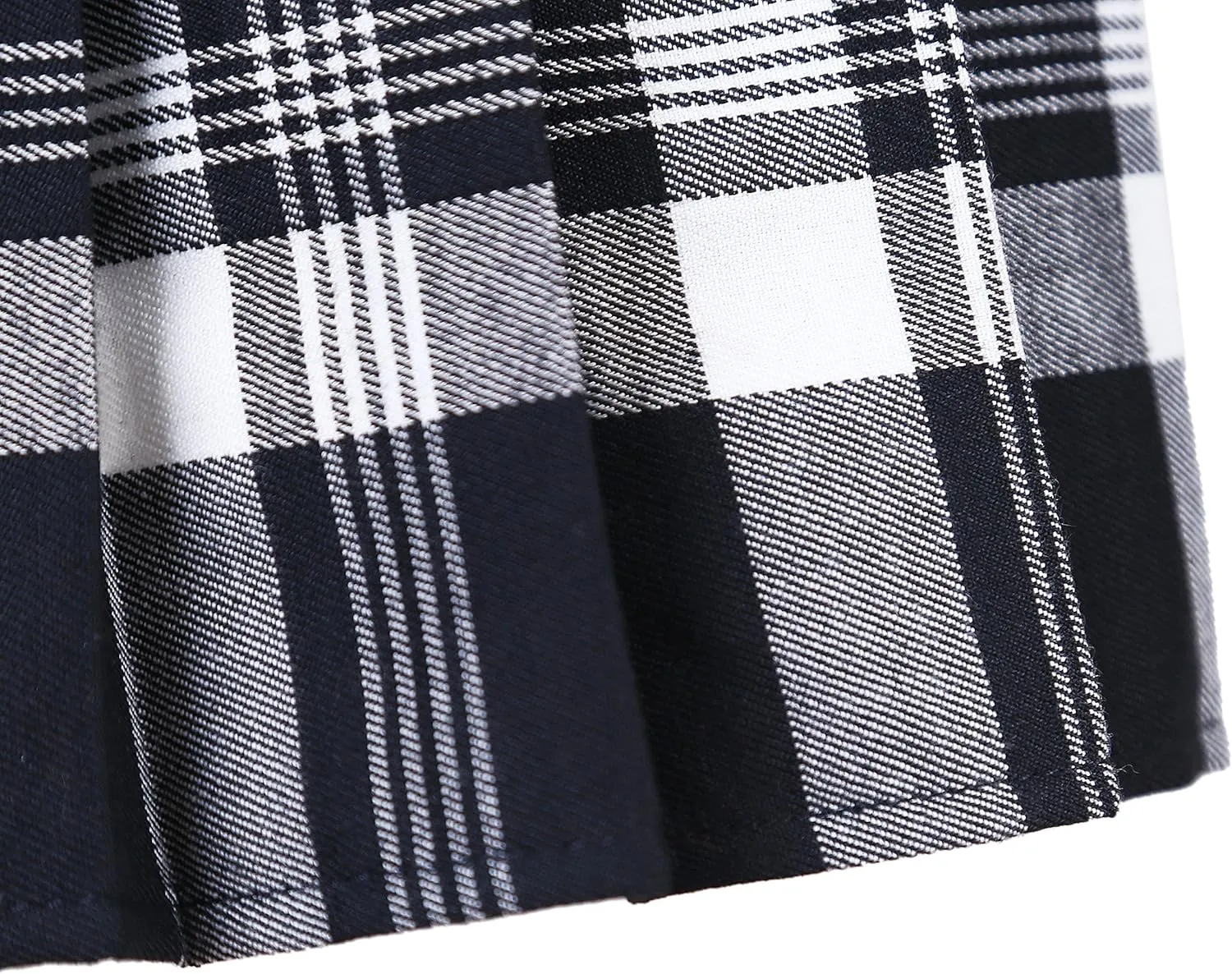 Women's Stretchy High Waist Tartan Pleated Mini Skirt Plaid Skater Skirts for Women and School Costume